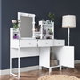 Hanah Home Mesa de Maquillaje Blanca con 9 Focos